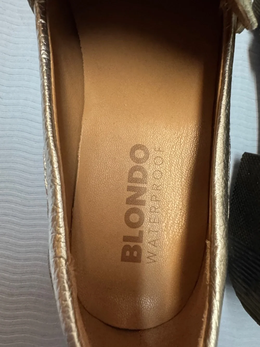 Blondo Metallic Gold Slip-On Loafers - Picture 4 of 7